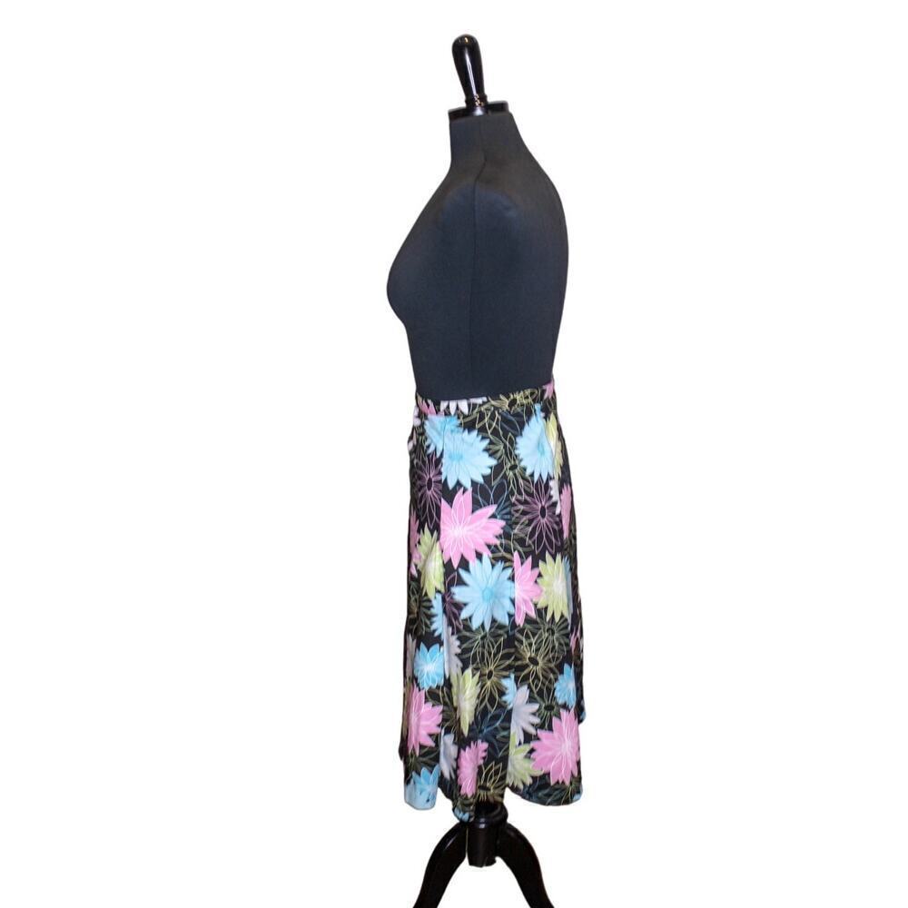 Rafaella Floral Skirt A Line Knee Length Full Retro Twee Y2K Size 6 - Picture 2 of 4